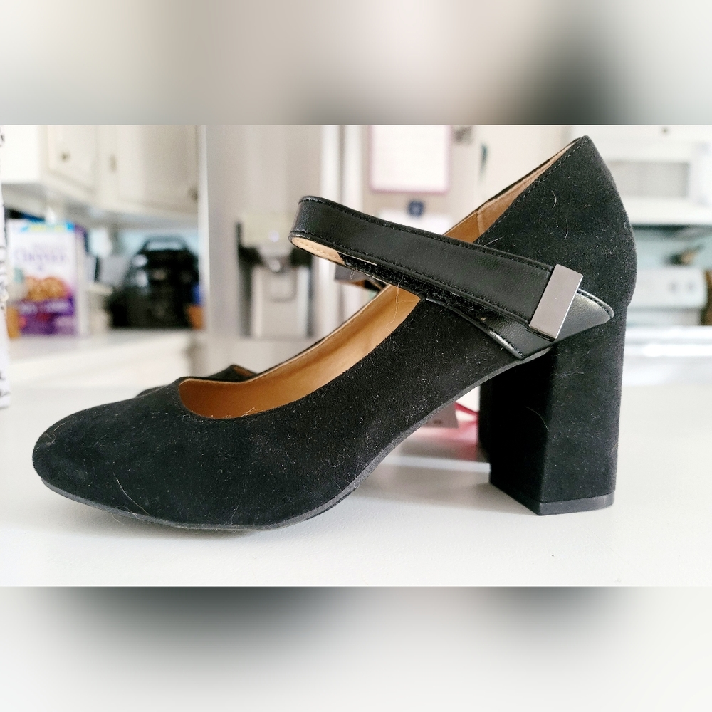 Back Suede Heels